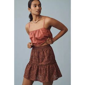 Bishop + Young Lace Ruffle Mini Skirt | Size M